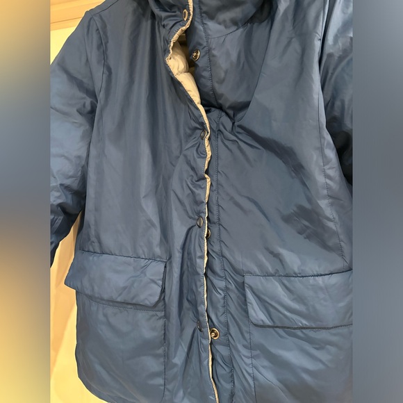 Zella Large Reversible Puffer Coat blue and silver - Picture 7 of 8